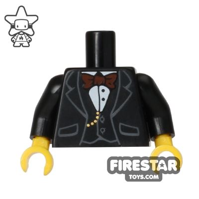 LEGO Mini Figure Torso - Black Formal Jacket