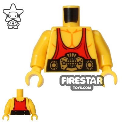 LEGO Mini Figure Torso - El Macho Wrestler YELLOW