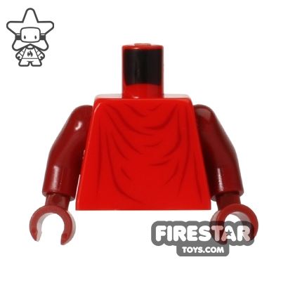 LEGO Mini Figure Torso - Star Wars Royal Guard Robe - Dark Red Arms RED