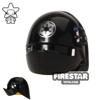 LEGO Imperial Gunner Helmet Silver Insignia BLACK