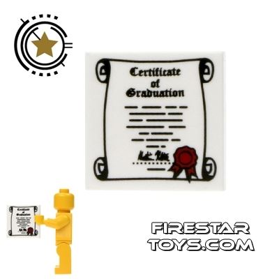 Printed Tile 2x2 - Graduation Certificate