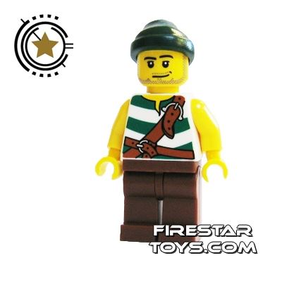LEGO Pirate Mini Figure - Pirate - Brown Legs Green Bandana 