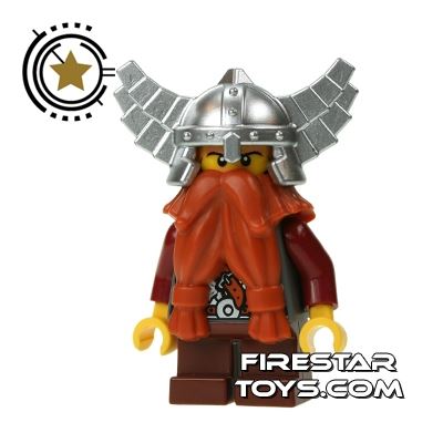 LEGO Castle Fantasy Era - Dwarf Dark Orange Beard 