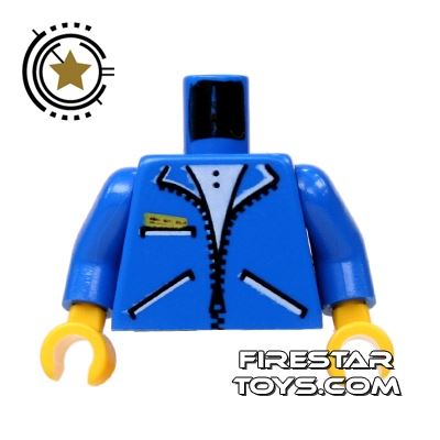 LEGO Minifigure Torso Zip Up Jacket BLUE