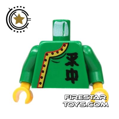 LEGO Mini Figure Torso - Chinese Pattern GREEN
