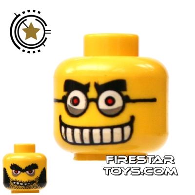 LEGO Mini Figure Heads - Mad Scientist