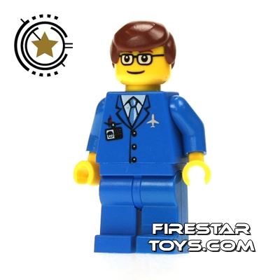 LEGO City Mini Figure - Airport Worker Glasses 