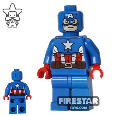LEGO Super Heroes Mini Figure - Captain America - Blue Suit 
