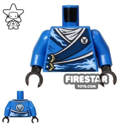 LEGO Mini Figure Torso - Ninjago - Blue with Lightning Power Emblem