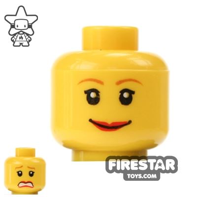 LEGO Mini Figure Heads - Yellow - Female Smiling YELLOW