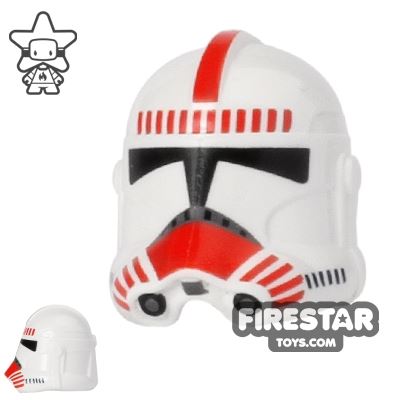 LEGO Shock Trooper Helmet Red Markings WHITE
