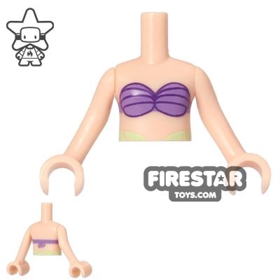 LEGO Friends Mini Figure Torso - Purple Shell Bikini