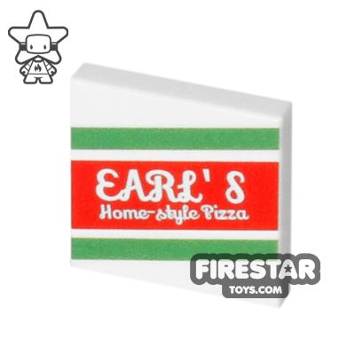 Custom Printed Tile 2x2 Earls Pizza WHITE