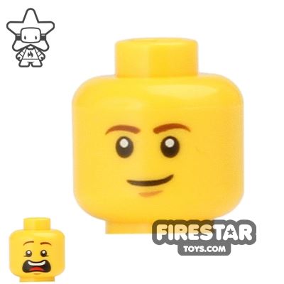 LEGO Mini Figure Heads - Smile/scared YELLOW