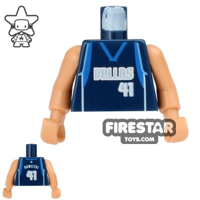LEGO Mini Figure Torso - NBA Dallas Mavericks 41