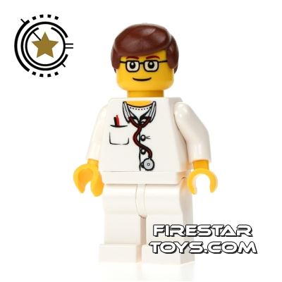 LEGO City Mini Figure - Doctor Brown Hair 