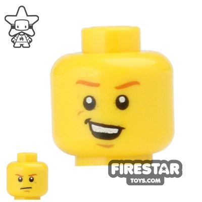 LEGO Mini Figure Heads - Lopsided Smile YELLOW