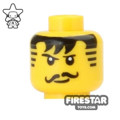 LEGO Mini Figure Heads - Sideburns and Moustache YELLOW