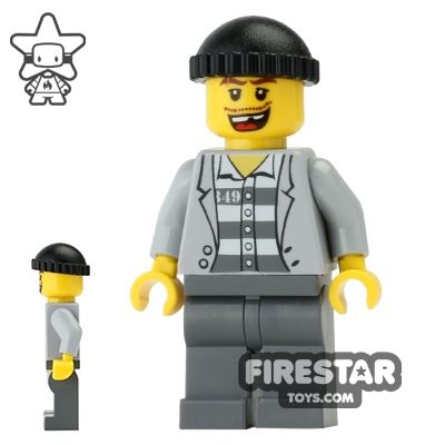 LEGO City Mini Figure - Prisoner With Missing Tooth 
