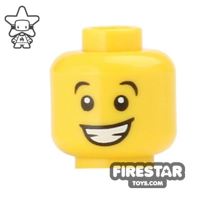 LEGO Mini Figure Heads - Surprised Smile YELLOW
