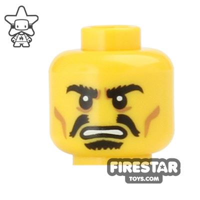 LEGO Mini Figure Heads - Grimace - War Paint YELLOW