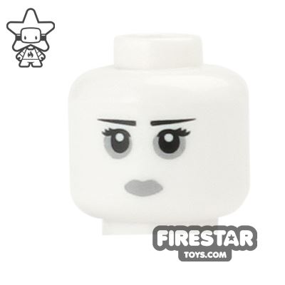 LEGO Mini Figure Heads - Goth Makeup WHITE