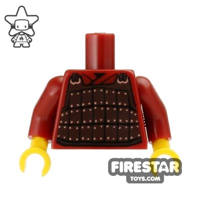 LEGO Mini Figure Torso - Hun Warrior Armour DARK RED