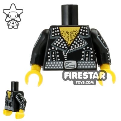 LEGO Mini Figure Torso - Rock Star - Leather Jacket BLACK