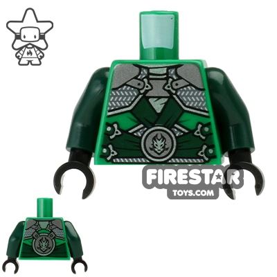 LEGO Mini Figure Torso - Ninjago - Dragon Emblem GREEN