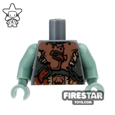 LEGO Mini Figure Torso - Troll Armour DARK BLUEISH GRAY