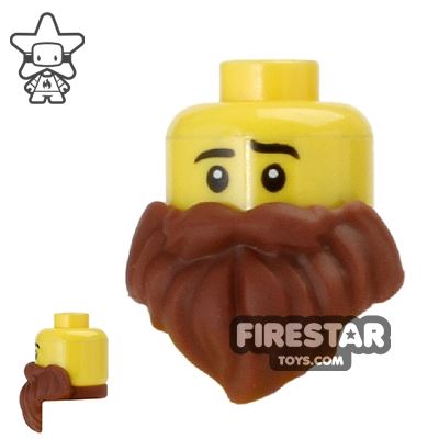 LEGO Hair - Short Beard - Reddish Brown REDDISH BROWN