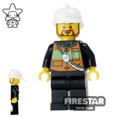 LEGO City Mini Figure - Fire - Brown Beard 