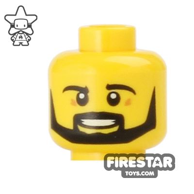 LEGO Mini Figure Heads - Beard and Smile YELLOW