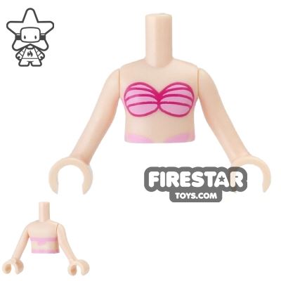 LEGO Friends Mini Figure Torso - Pink Shell Bikini BRIGHT PINK