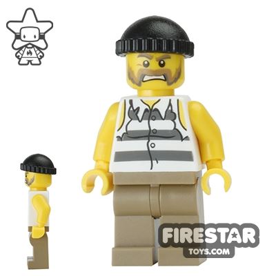 LEGO City Mini Figure - Prisoner with Torn Shirt 