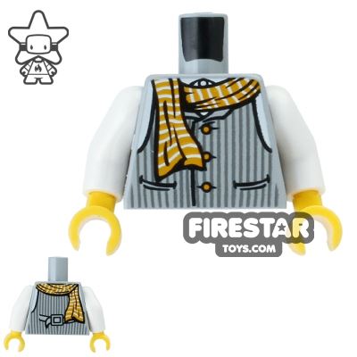 LEGO Mini Figure Torso - Striped Vest with Scarf