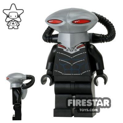 LEGO Super Heroes Mini Figure - Black Manta - Silver Head 
