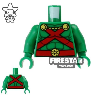LEGO Mini Figure Torso - Martian Manhunter GREEN