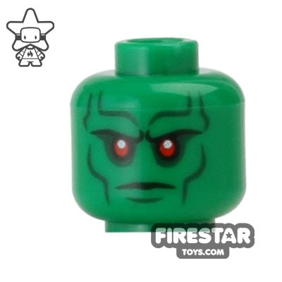 LEGO Mini Figure Heads - Martian Manhunter GREEN