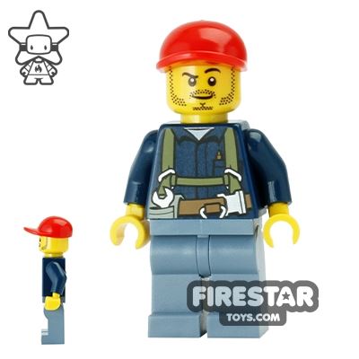 LEGO City Mini Figure - Miner with Harness 