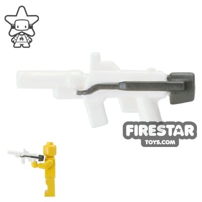 BrickForge - Sub Orbital Machine Gun - White and Steel