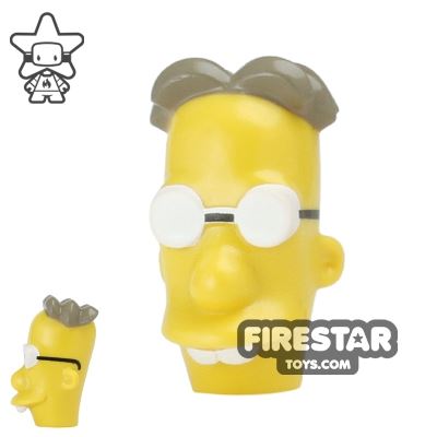 LEGO Mini Figure Heads - The Simpsons - Professor Frink YELLOW