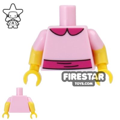 LEGO Mini Figure Torso - The Simpsons - Lisa - Pink Top BRIGHT PINK