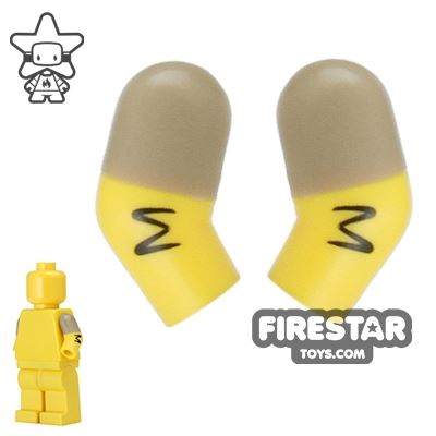 LEGO Minifigure Arms Short Sleeves Pair YELLOW