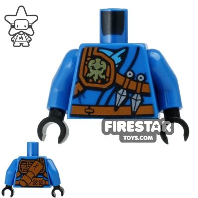 LEGO Mini Figure Torso - Ninjago - Blue with Lightning Power Emblem BLUE