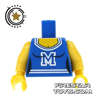 LEGO Mini Figure Torso - Cheerleader BLUE