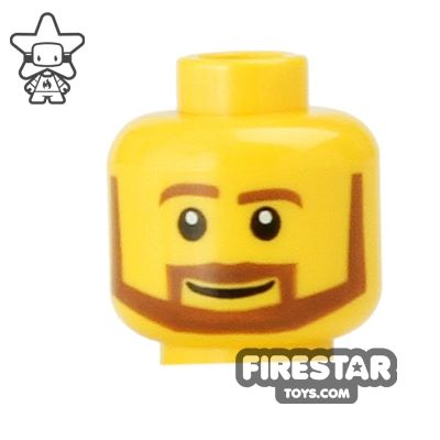 LEGO Mini Figure Heads - Brown Beard