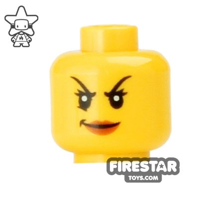 LEGO Mini Figure Heads - Arched Eyebrows YELLOW