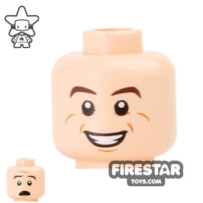 LEGO Mini Figure Heads - Cheerful Smile LIGHT FLESH