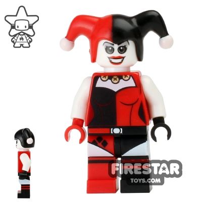 LEGO Super Heroes Mini Figure - Harley Quinn - White Arms 